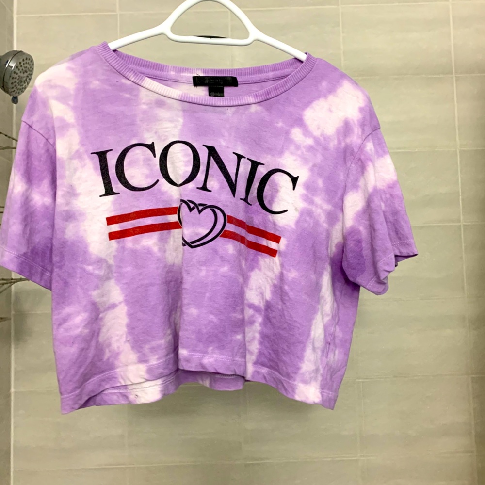 Tie-dye crop T-shirt